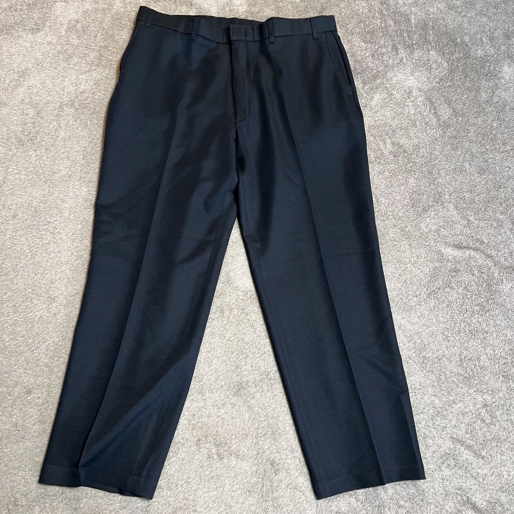 Vintage 90s Y2K Levi's Mens Action Slacks 40X30 Navy Blue Dacron Polyester
